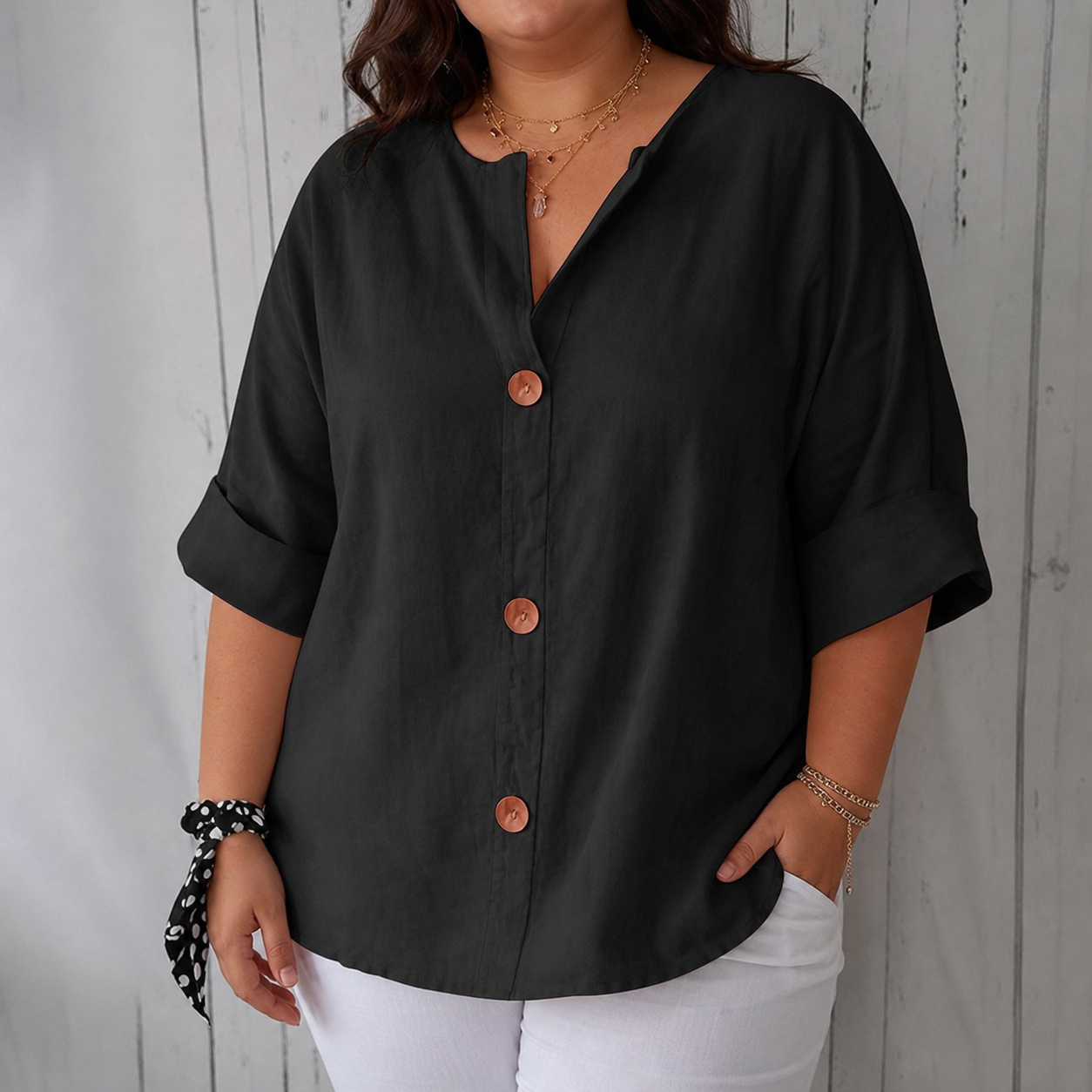 Harper | Lightweight Blouse - Black