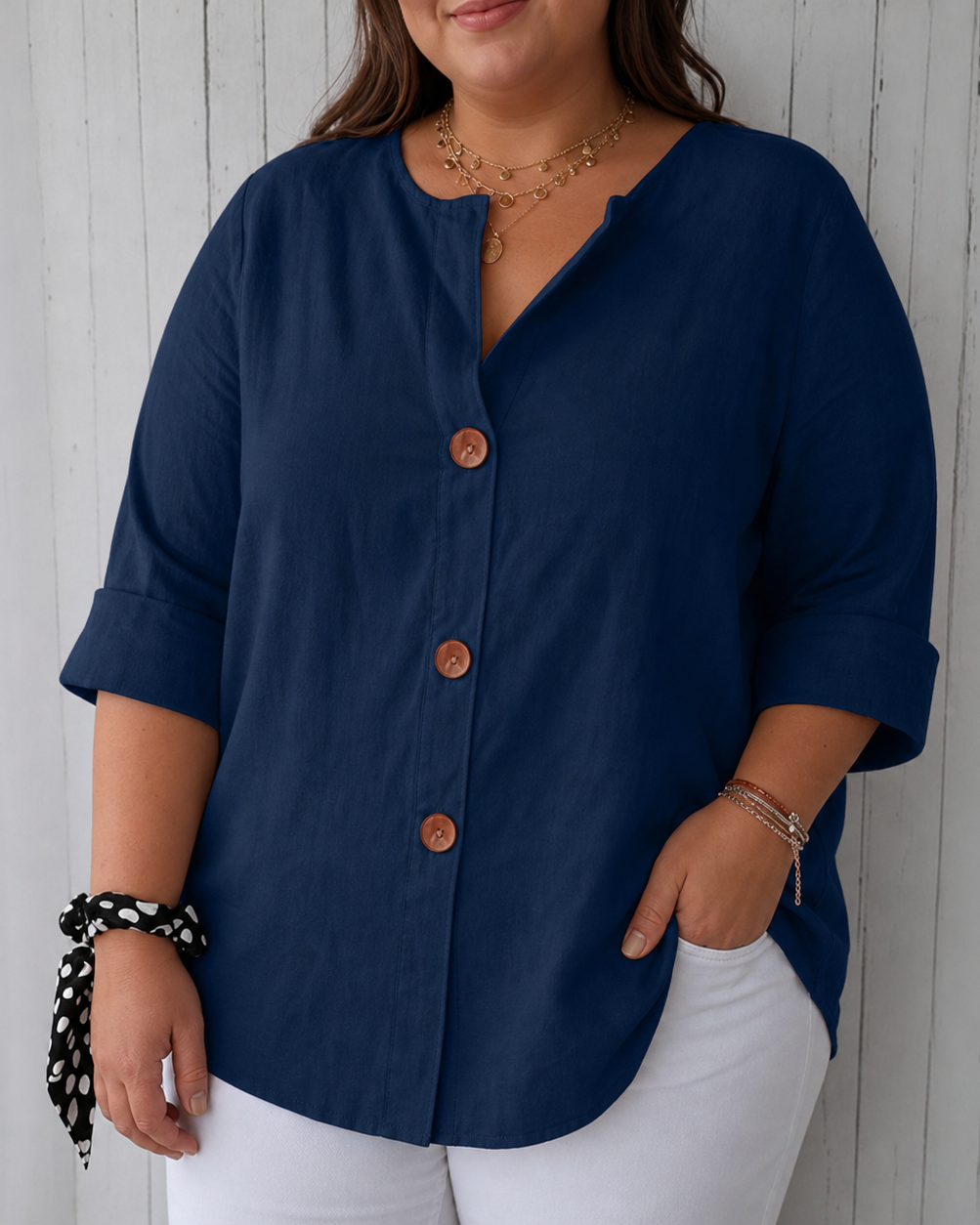 Harper | Lightweight Blouse - Blue