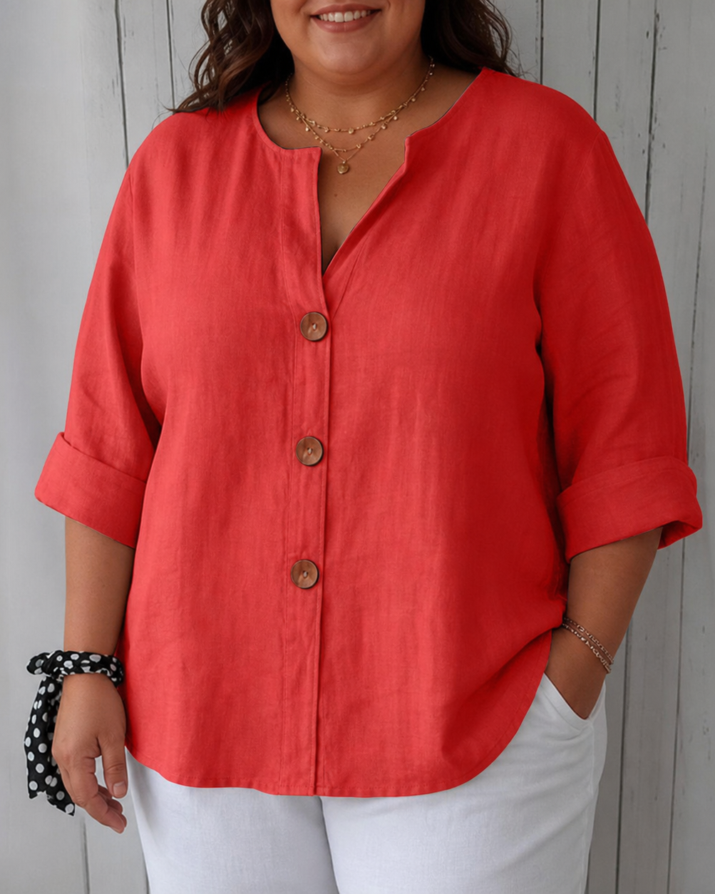 Harper | Lightweight Blouse - Red