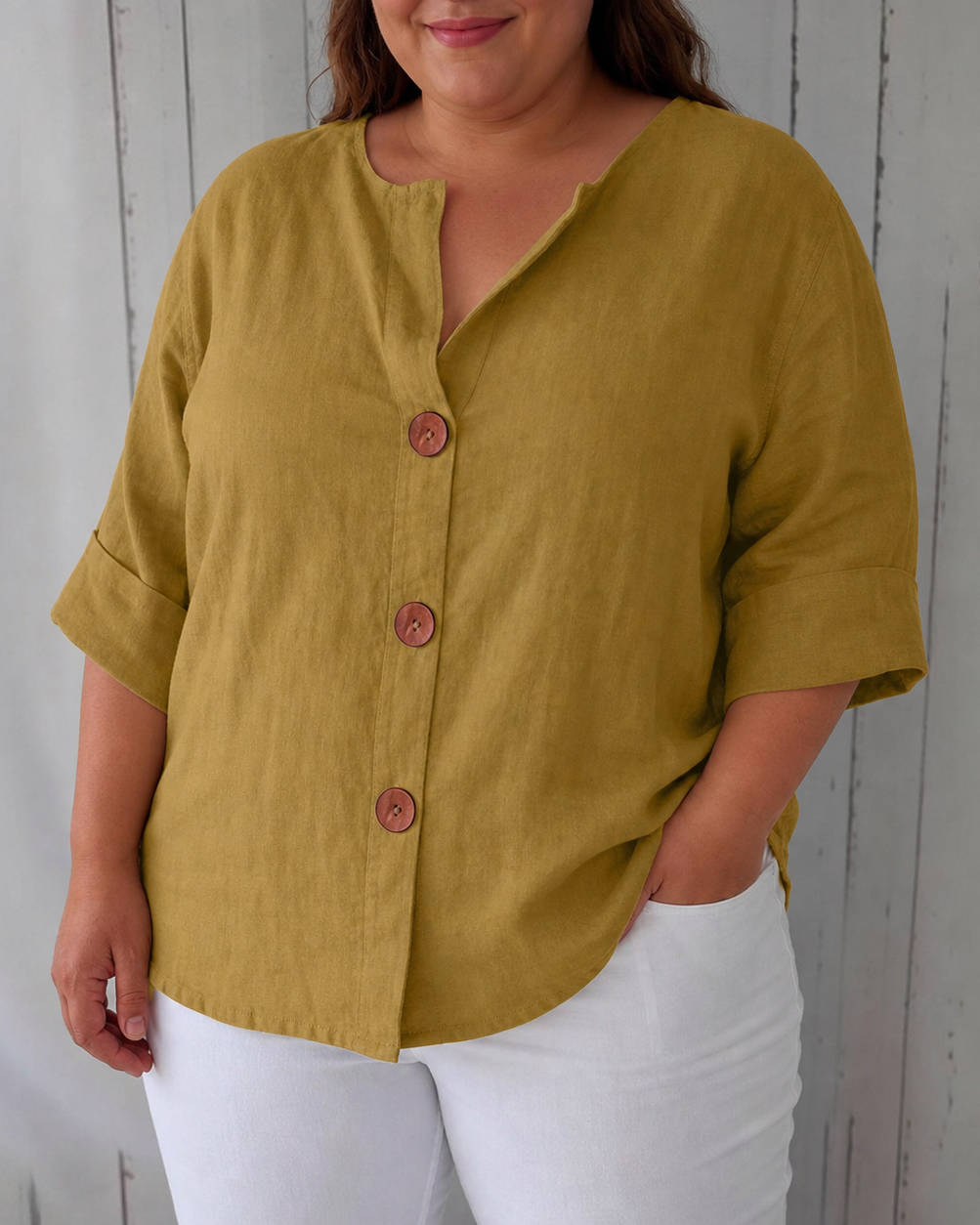 Harper | Lightweight Blouse - Yellow