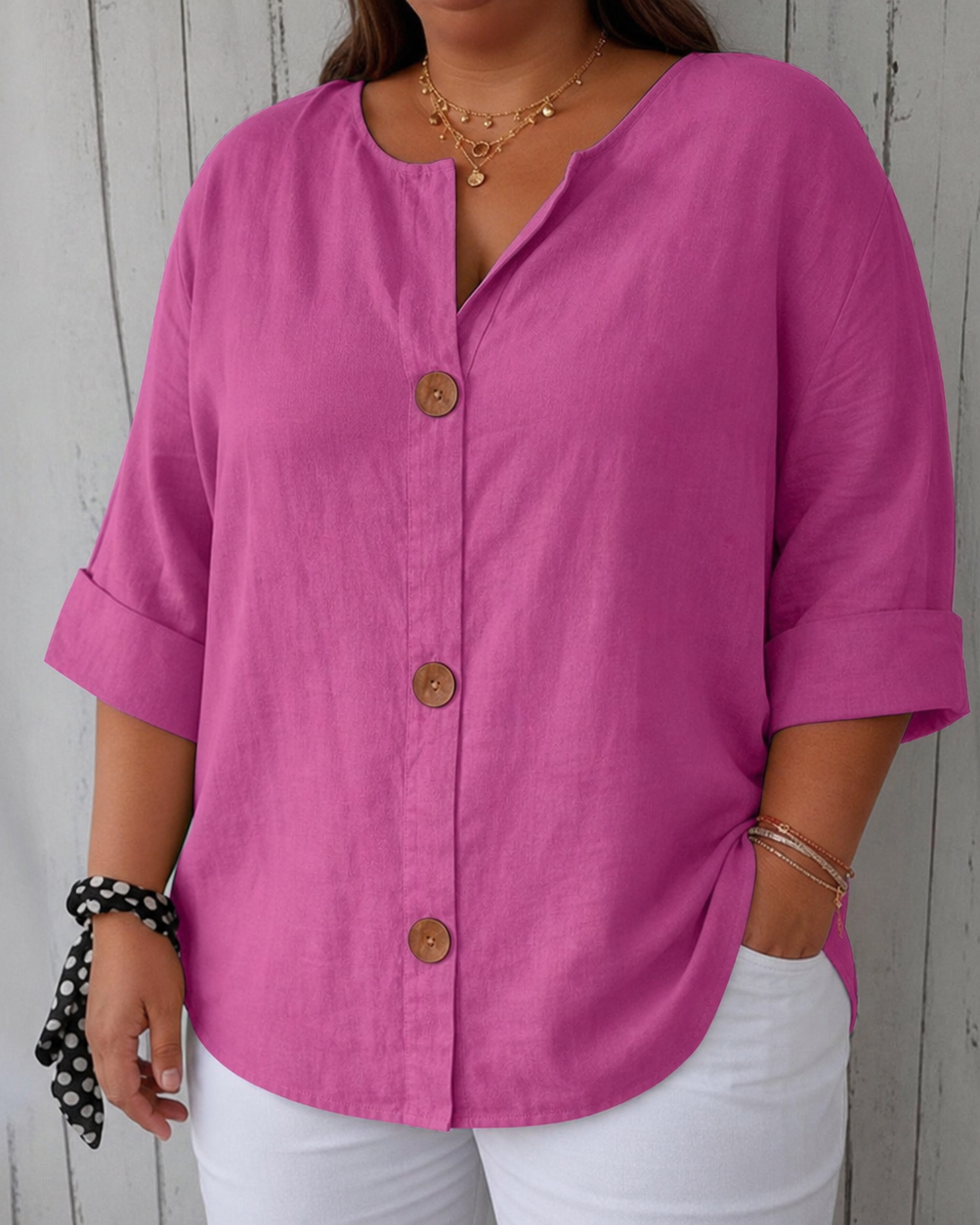 Harper | Lightweight Blouse - Pink