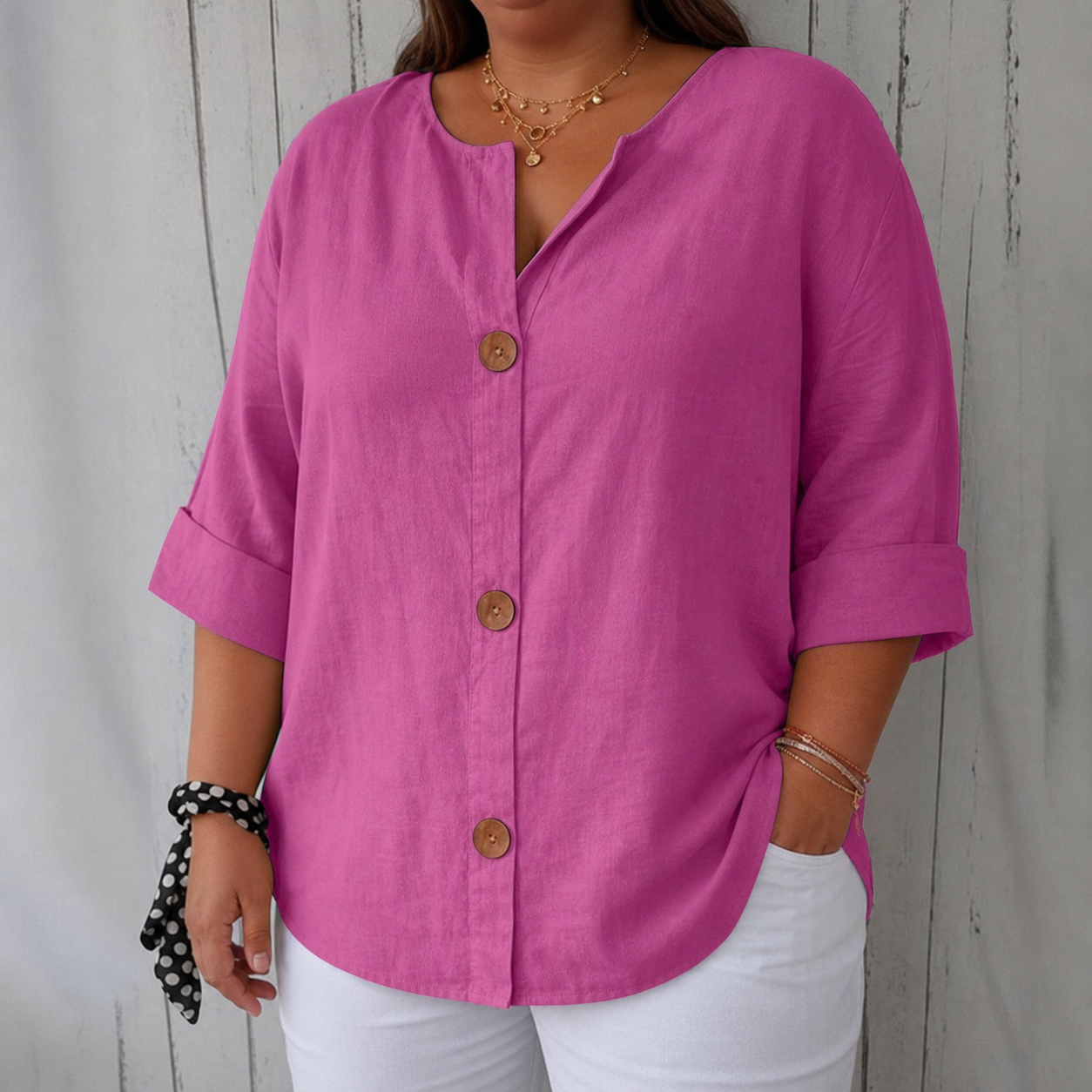 Harper | Lightweight Blouse - Pink