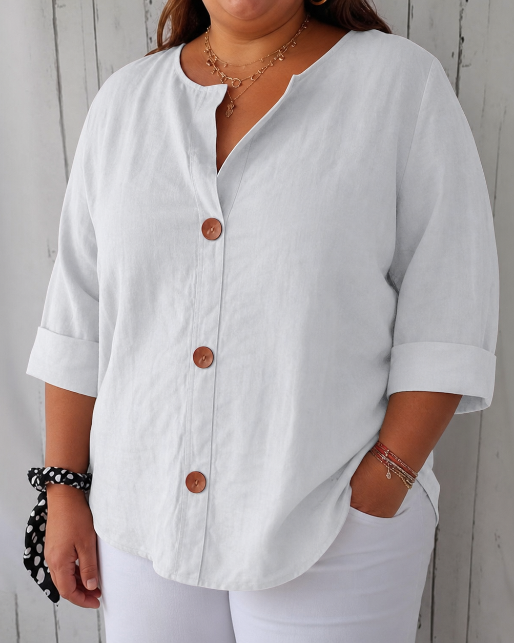 Harper | Lightweight Blouse - White