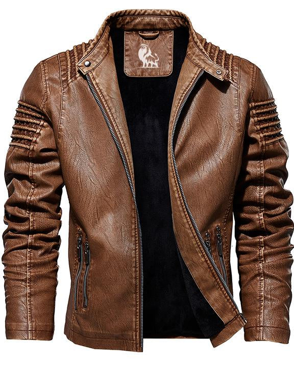 Kingdom Leather Jacket Saddle Brown