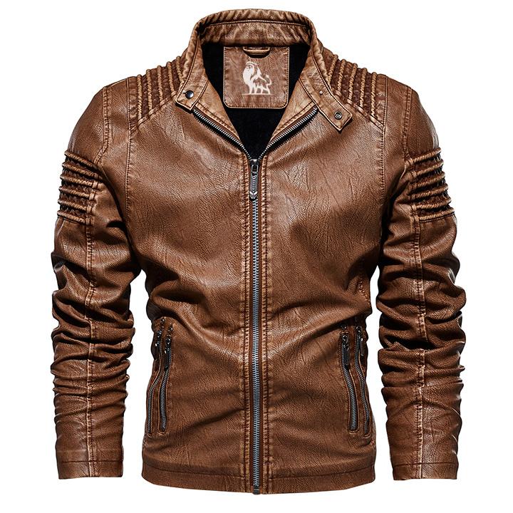 Kingdom Leather Jacket Saddle Brown