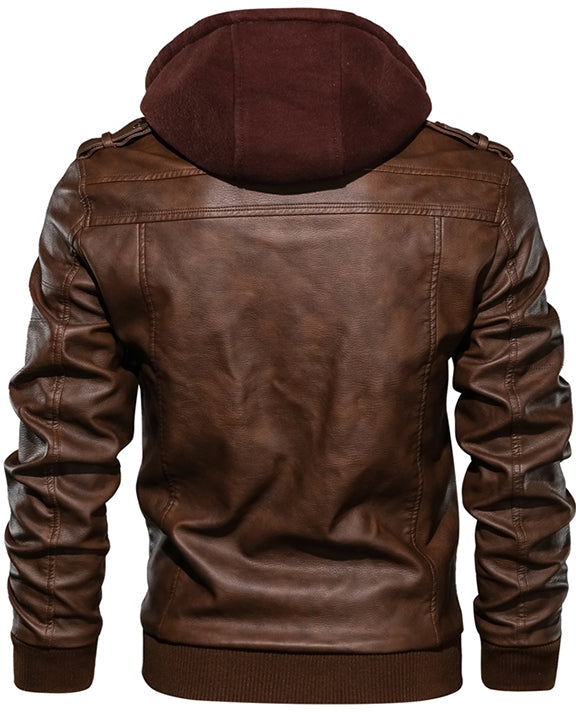 Salvador Leather Jacket Saddle Brown