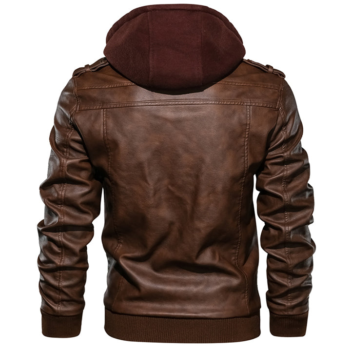 Salvador Leather Jacket Saddle Brown