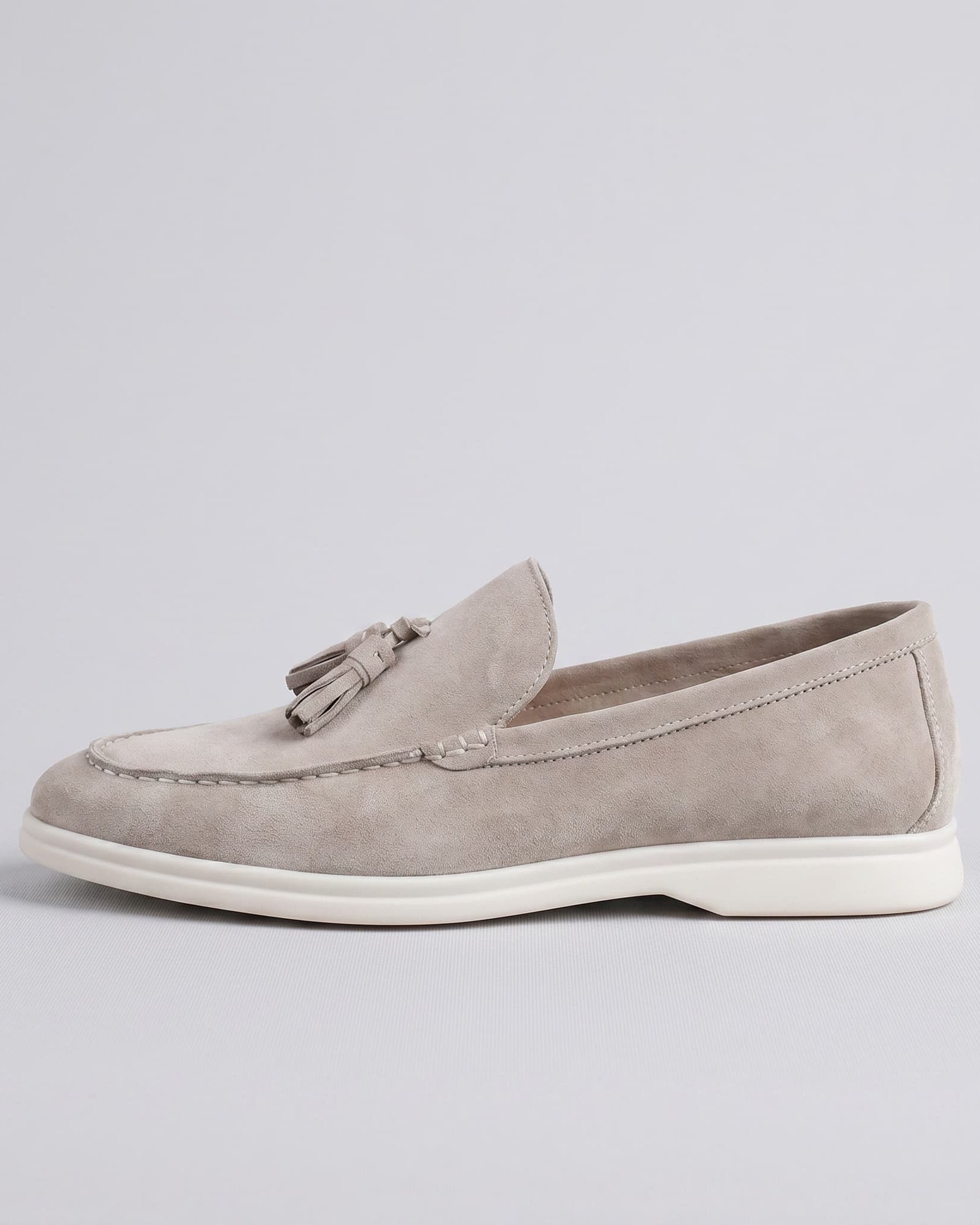 Capri Suede Loafer Light Gray