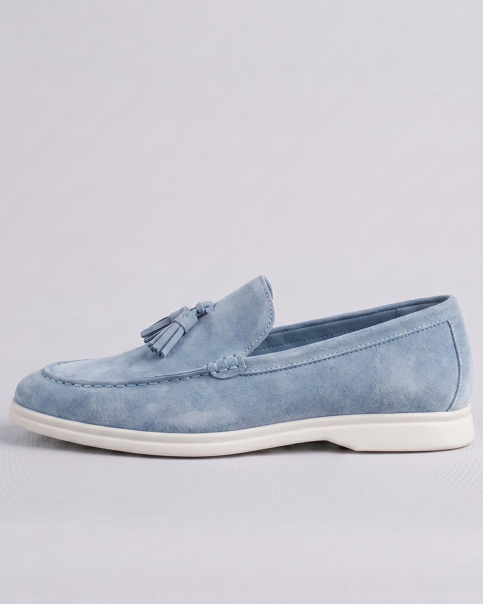 Capri Suede Loafer Powder Blue