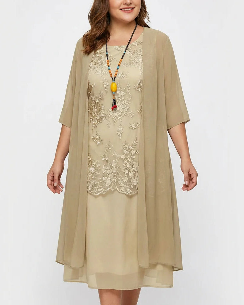 Galina - Dreamy Elegance Dress - Brown