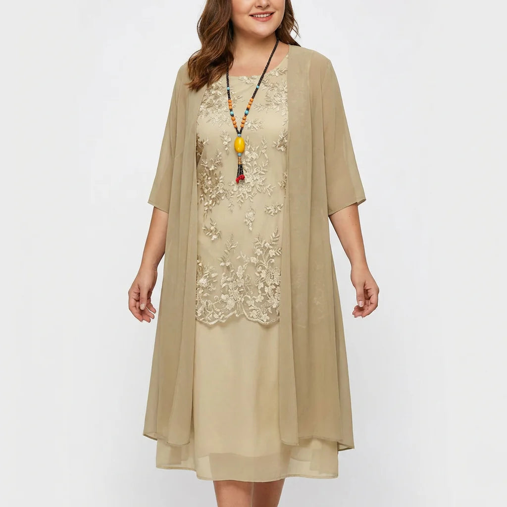 Galina - Dreamy Elegance Dress - Brown