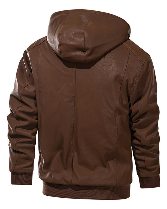 Marziano Leather Jacket Saddle Brown