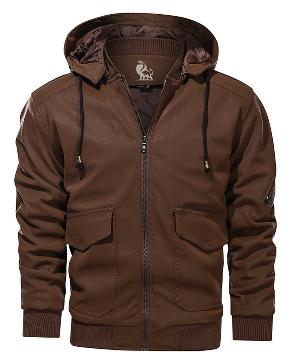 Marziano Leather Jacket Saddle Brown