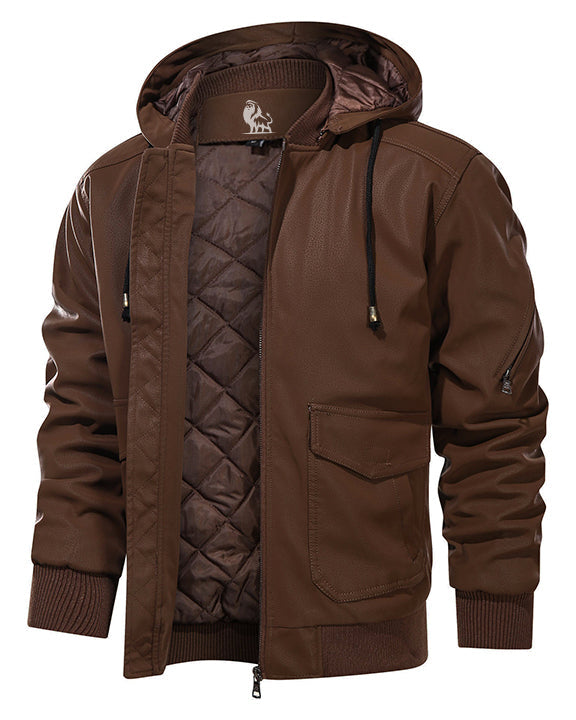 Marziano Leather Jacket Saddle Brown