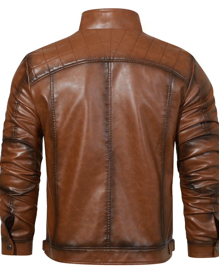 Roadster Leather Jacket Sienna
