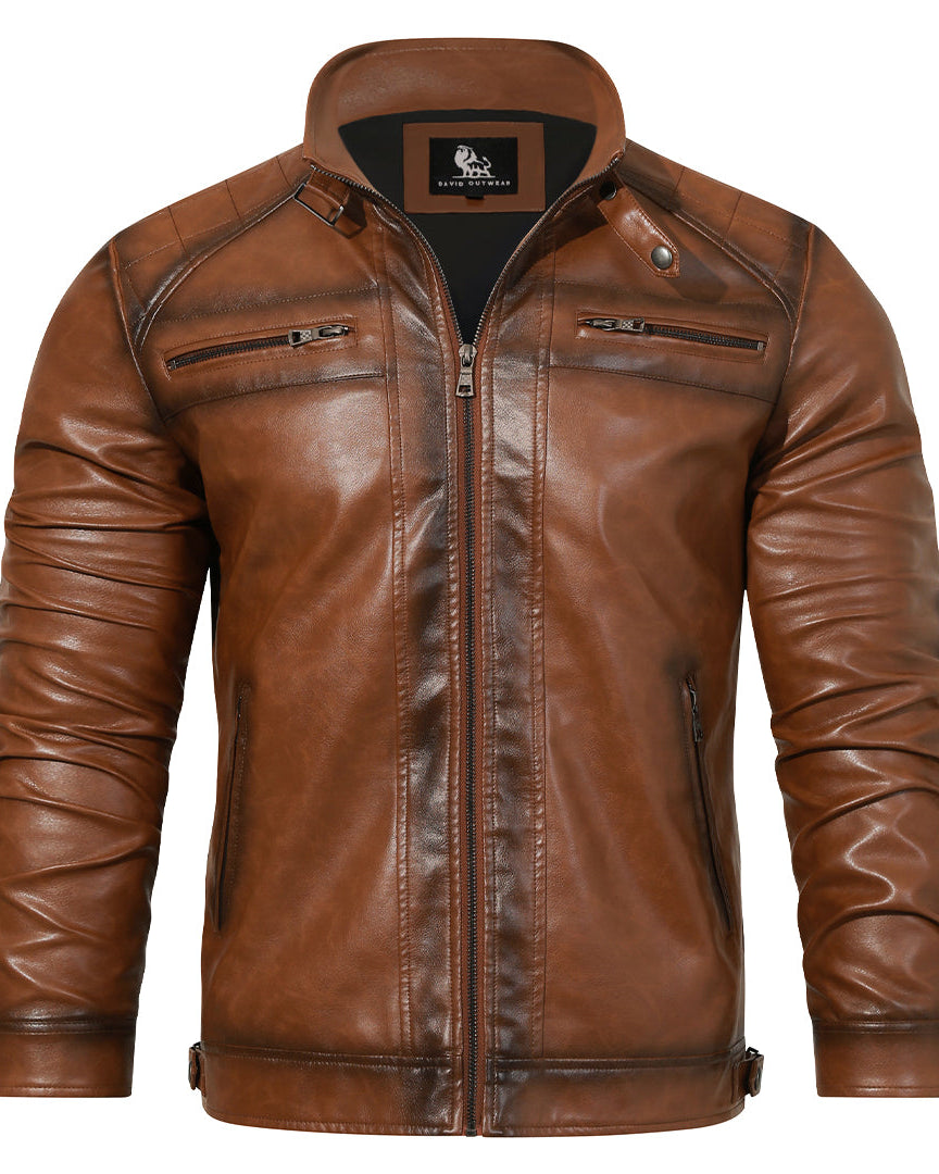Roadster Leather Jacket Sienna