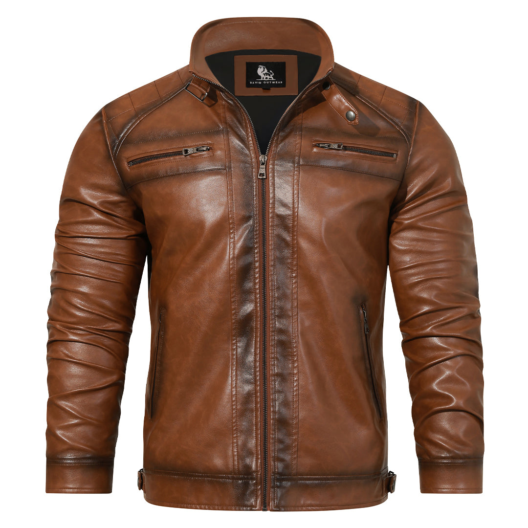 Roadster Leather Jacket Sienna