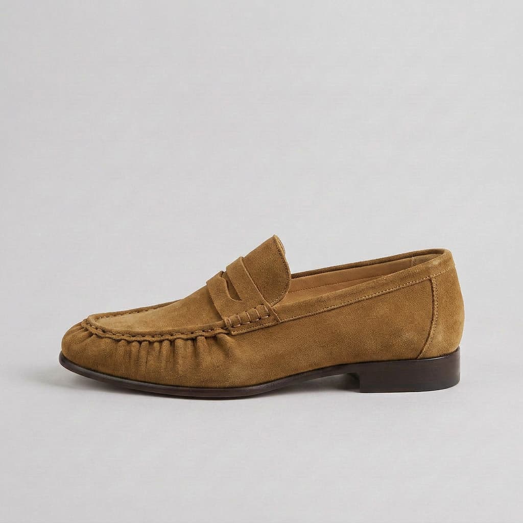 Grosvenor Suede Loafer Camel