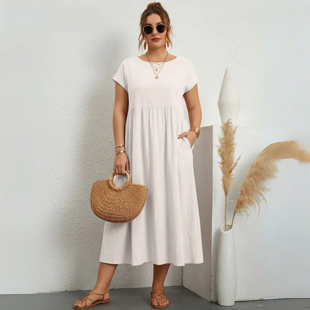Estelle - Casual Style Dress - White