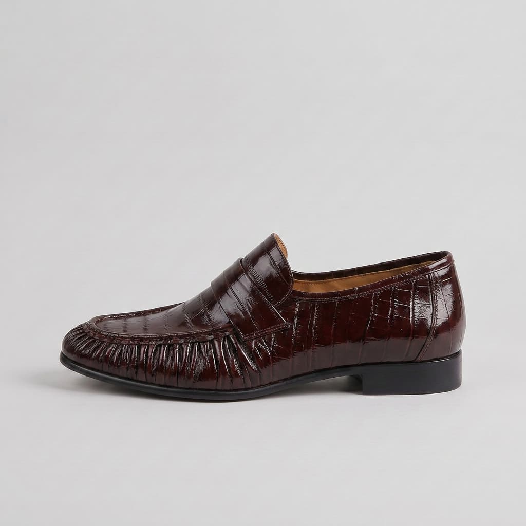 Grosvenor Eelskin Loafer Wine Red