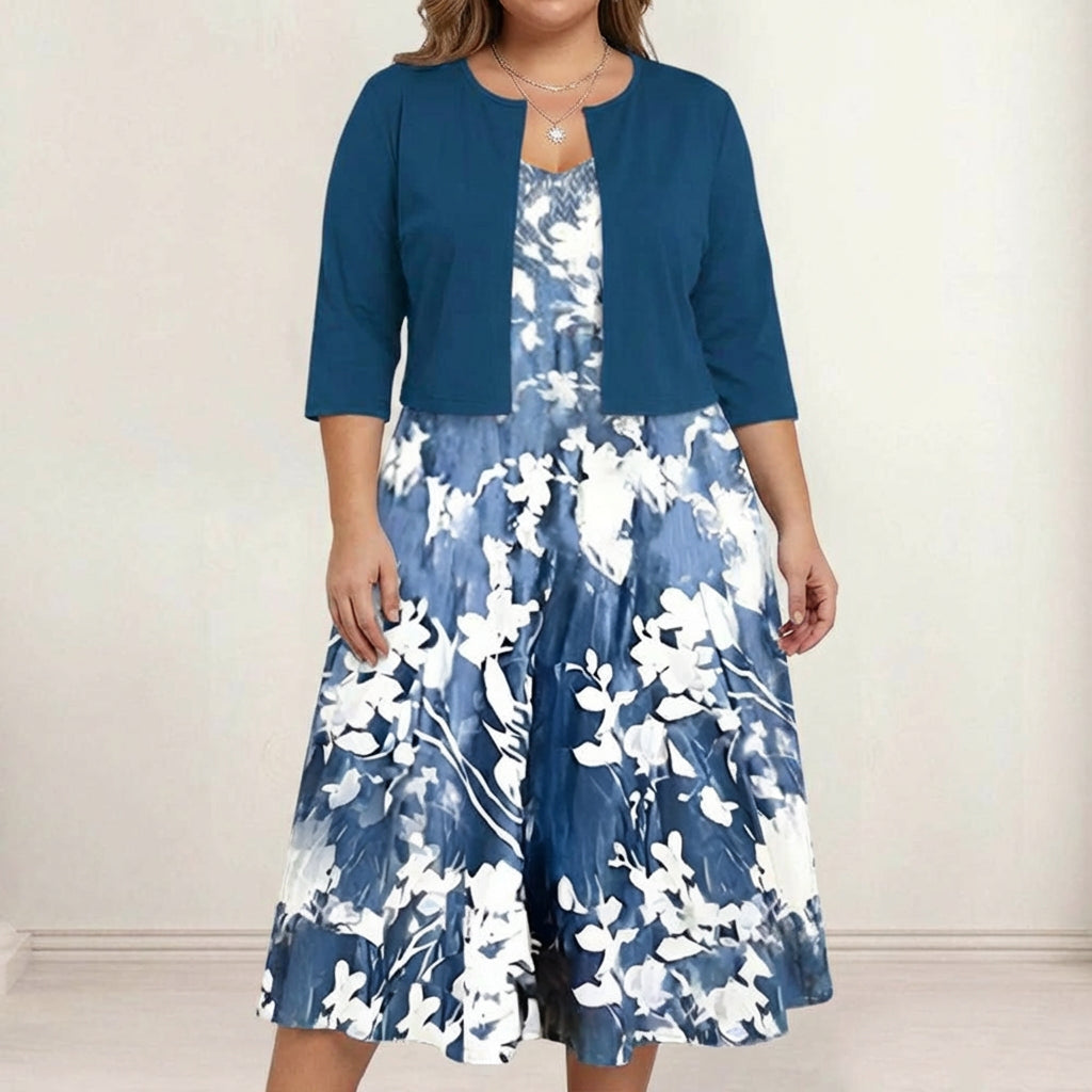 Marguerite - Charm Floral Dress - Light Blue