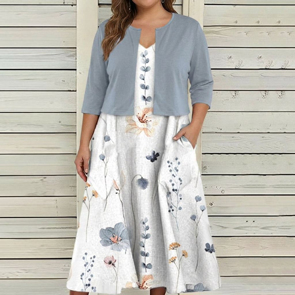 Marguerite - Charm Floral Dress - White