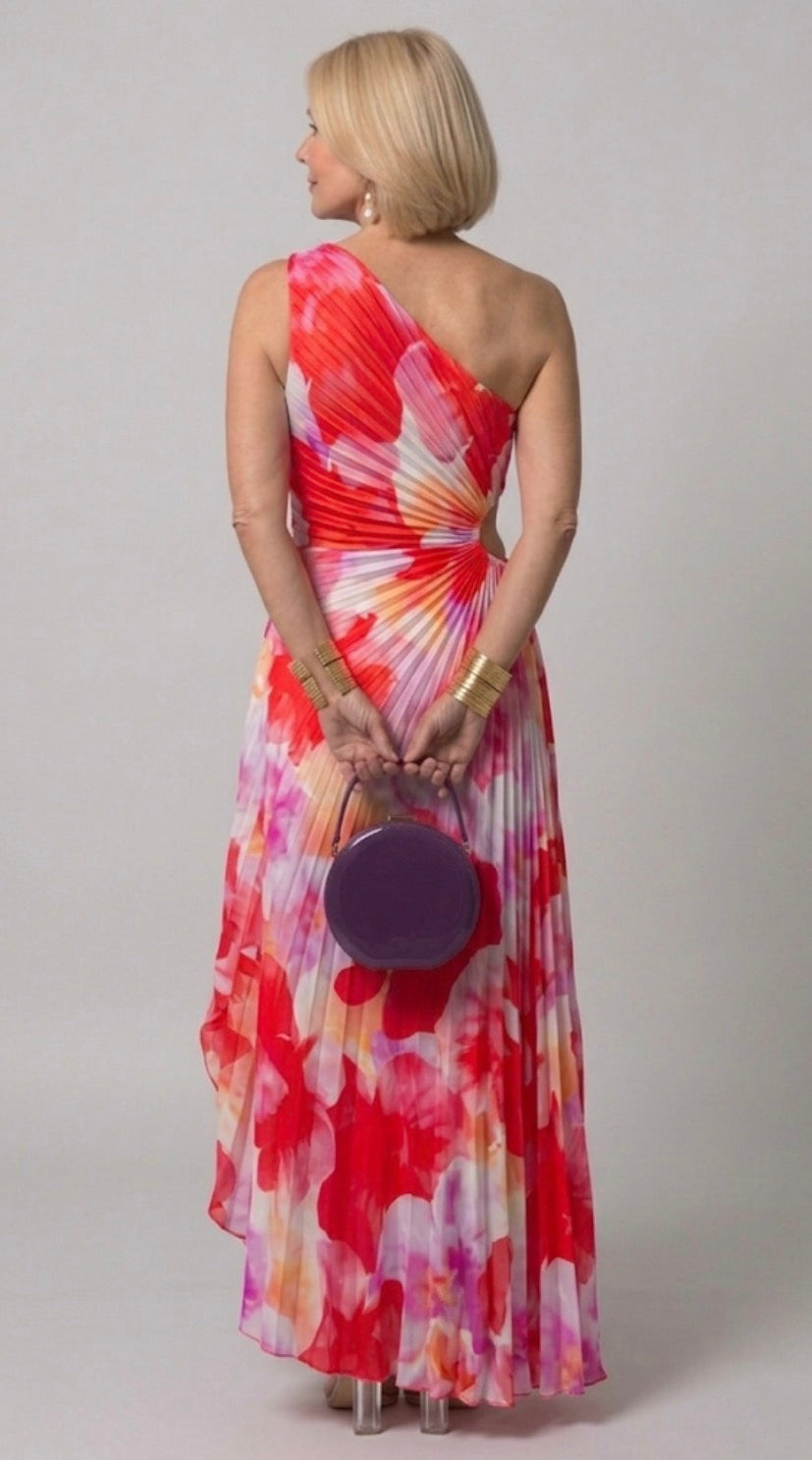 Holt & Wren Pleated One-Shoulder Dress