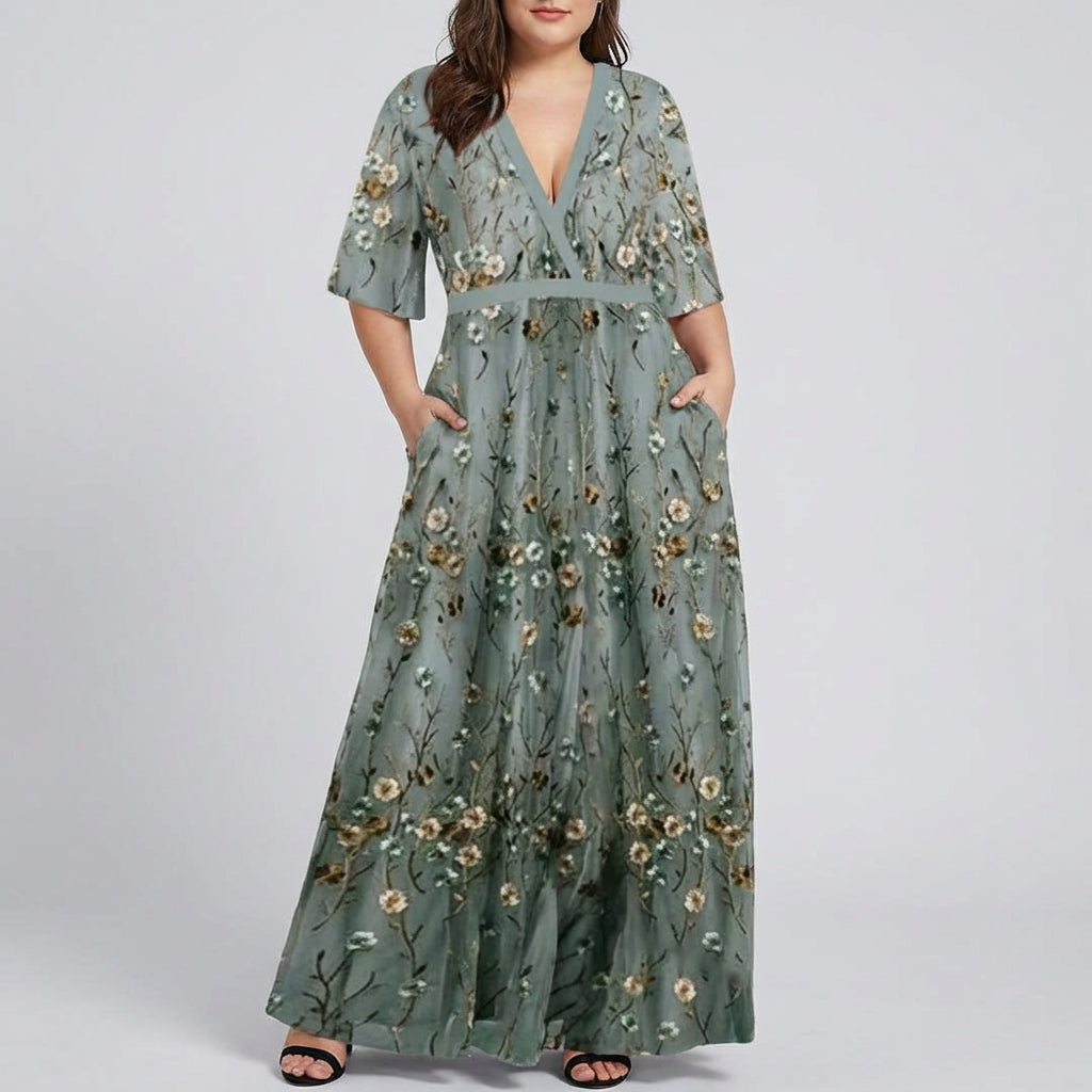 Romilly | Elegant Spring Dress - Green