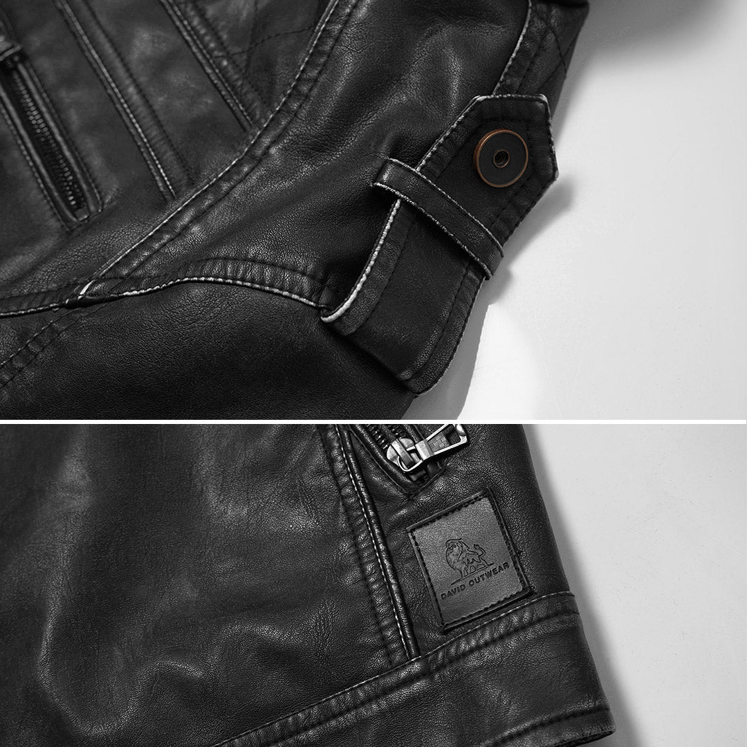Engine Leather Jacket Black