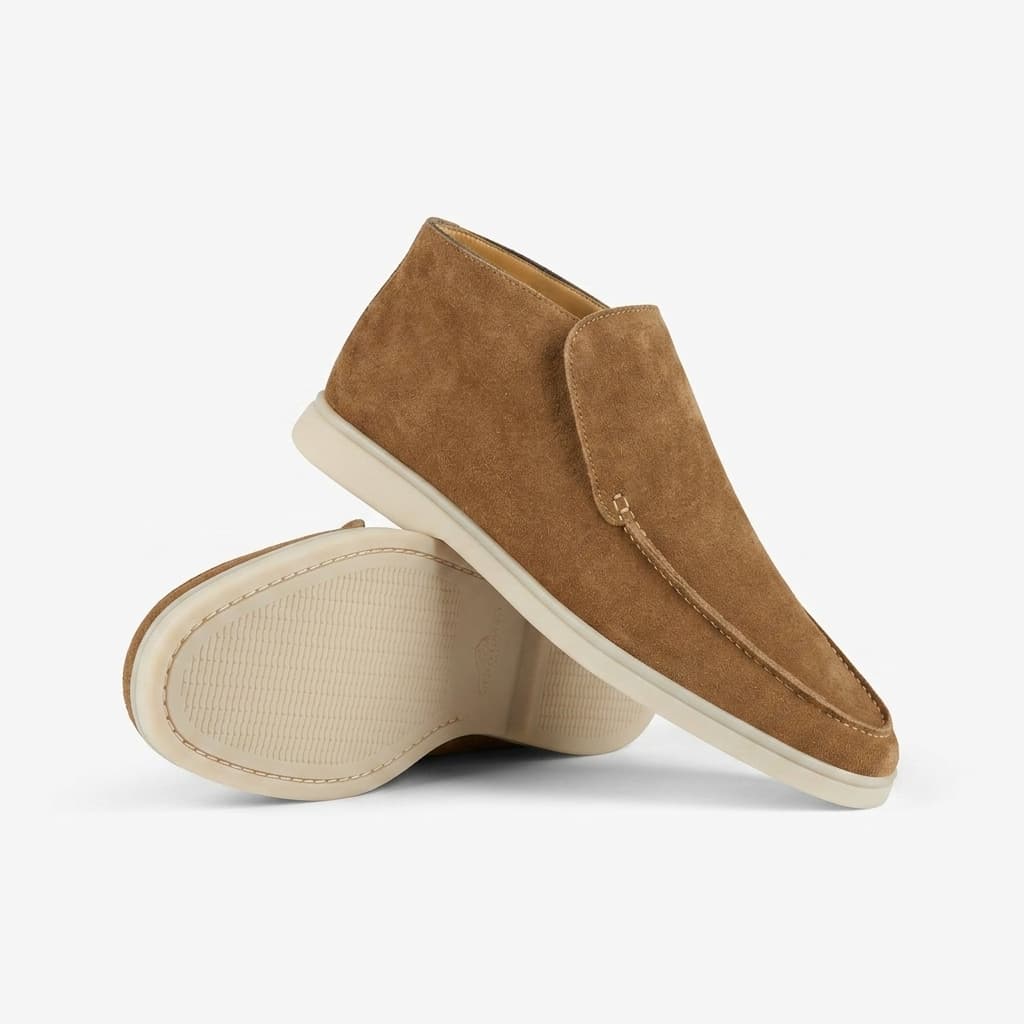 Portofino Suede Hi-Top Loafer Camel