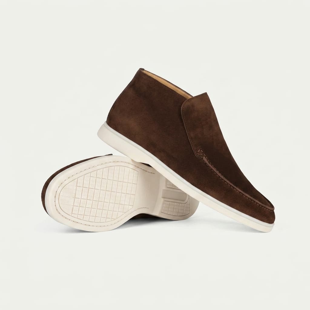 Portofino Suede Hi-Top Loafer Saddle Brown