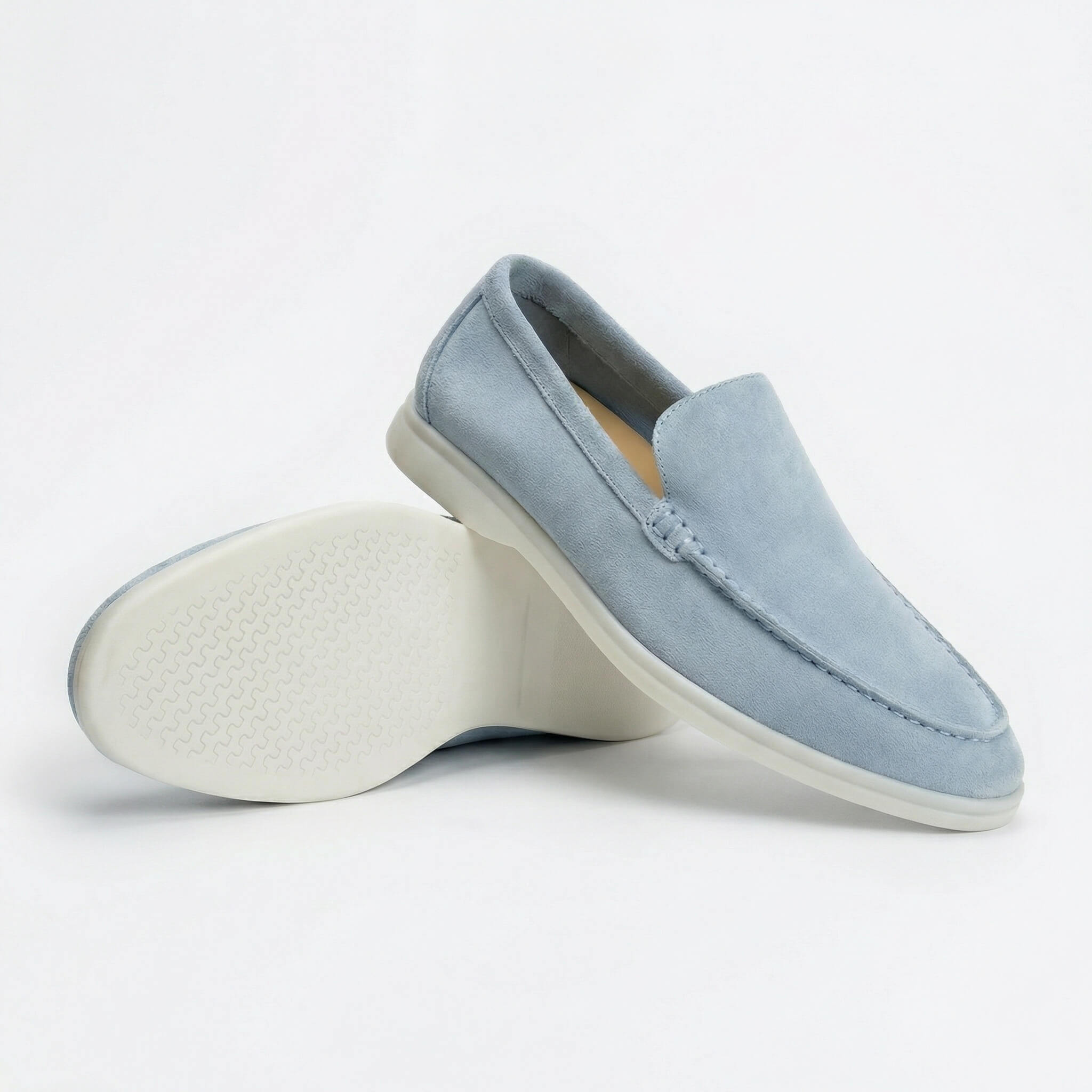 Enzo Suede Loafer Powder Blue