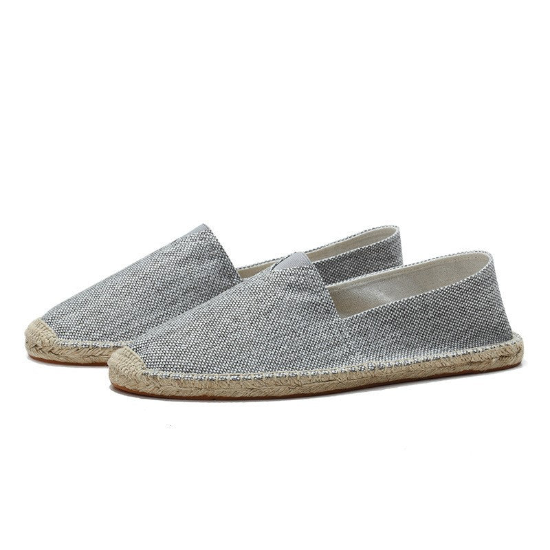 Brookshire Linen Espadrilles Light Gray