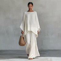 Cristina | Two-Piece Set with Long Sleeves and Wide-Leg Pants