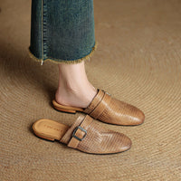 Emrie Genuine Leather Mules