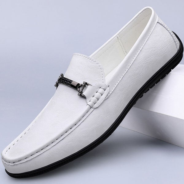 Raven Leather Loafer White