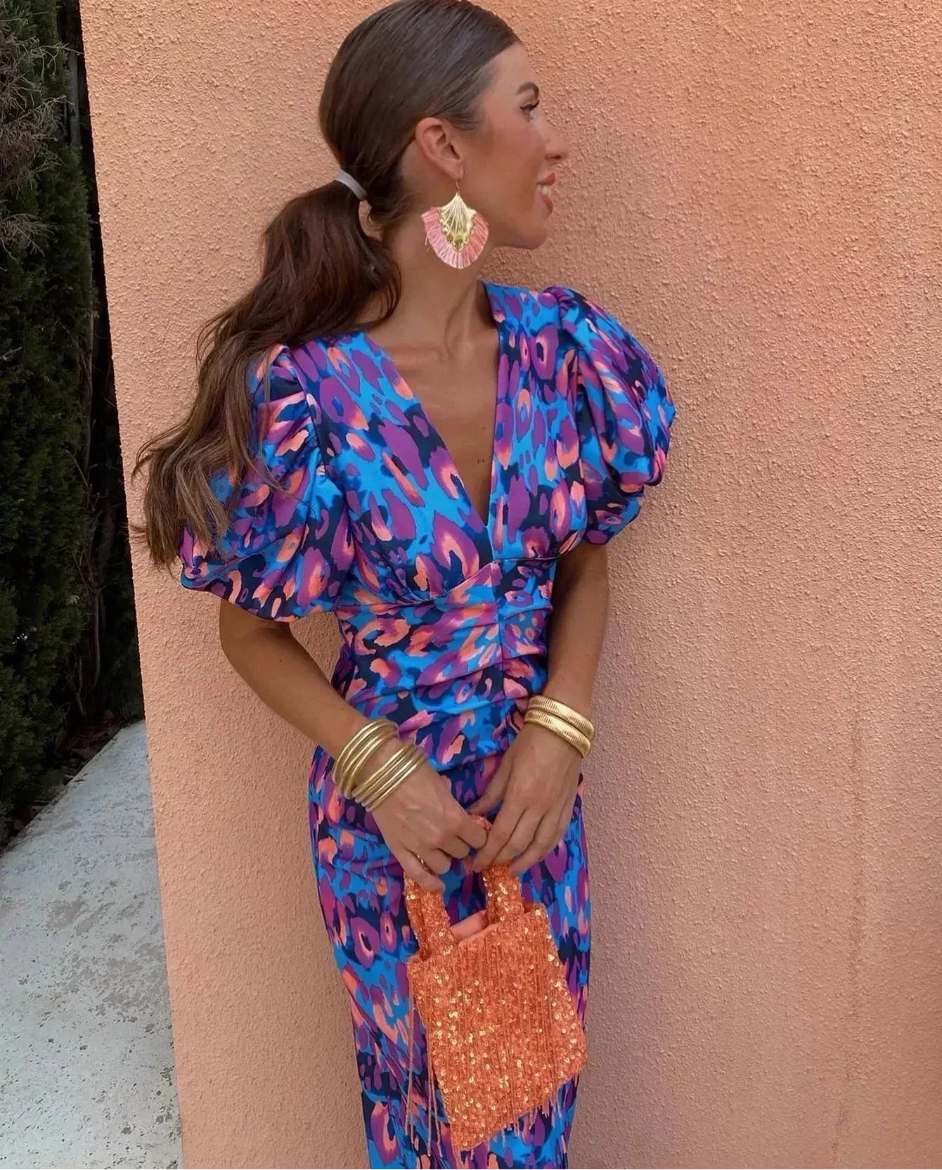 Loren Vibrant Midi Dress