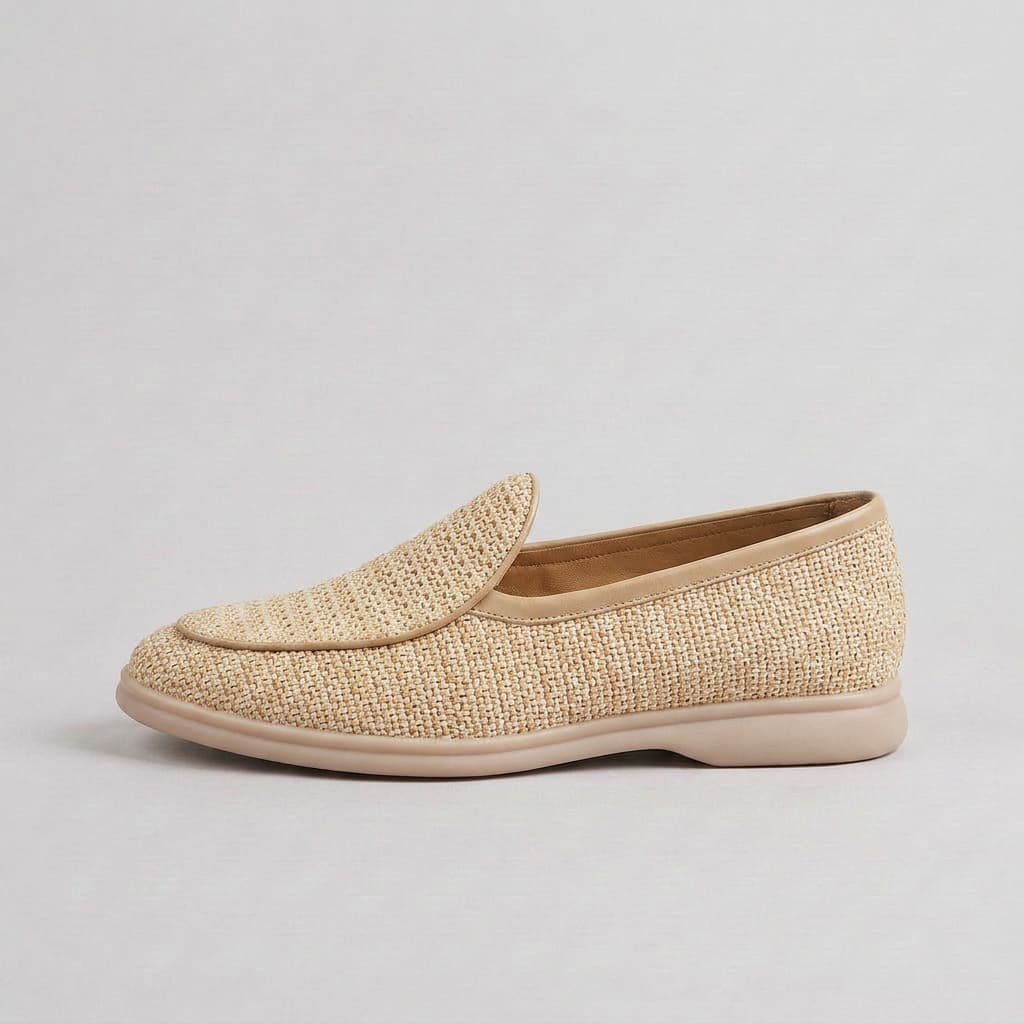 Bosa Woven Mesh Loafer Beige