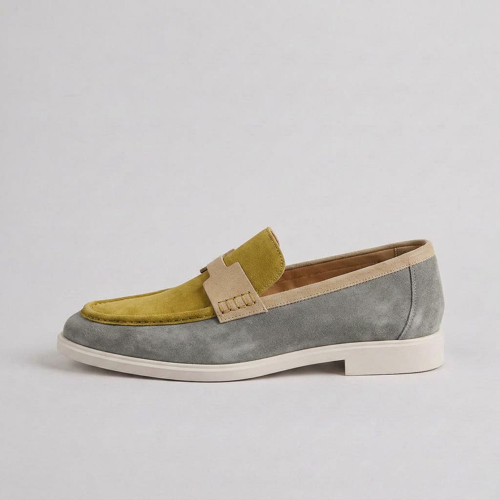Brewood Nubuck Penny Loafer Matcha