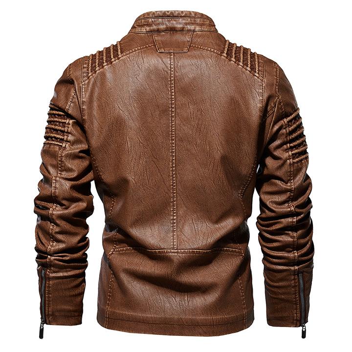 Kingdom Leather Jacket Saddle Brown