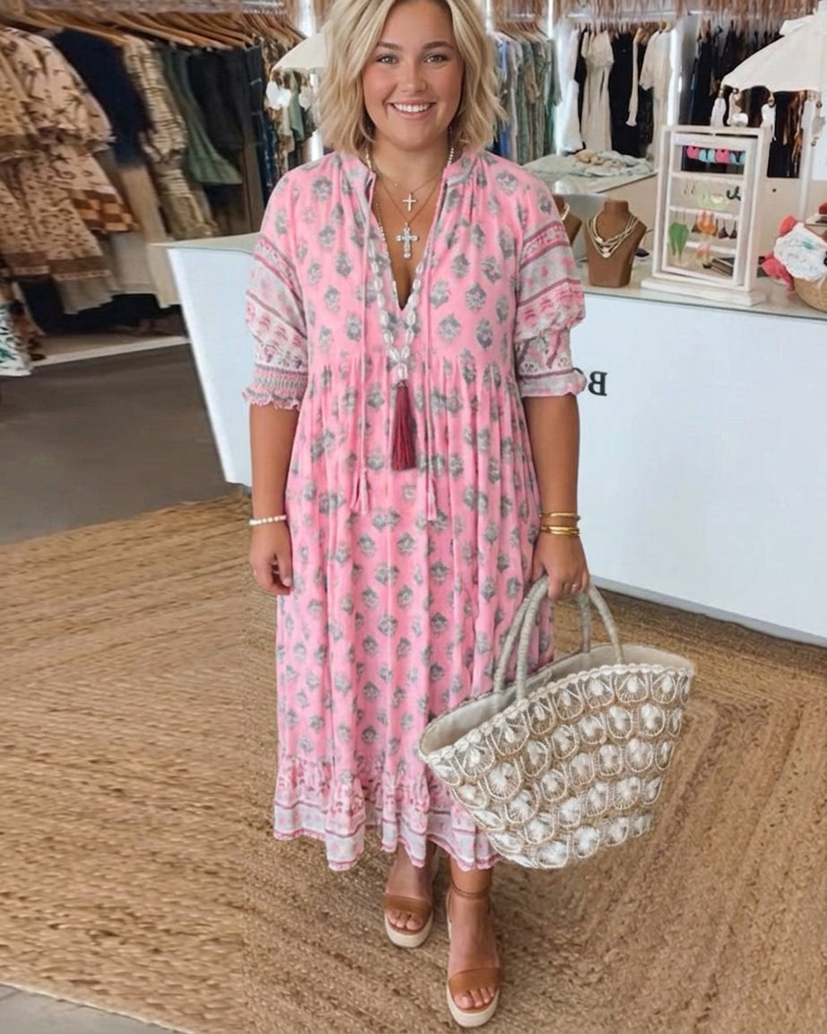Halcyon - Bohemian Dress - Pink