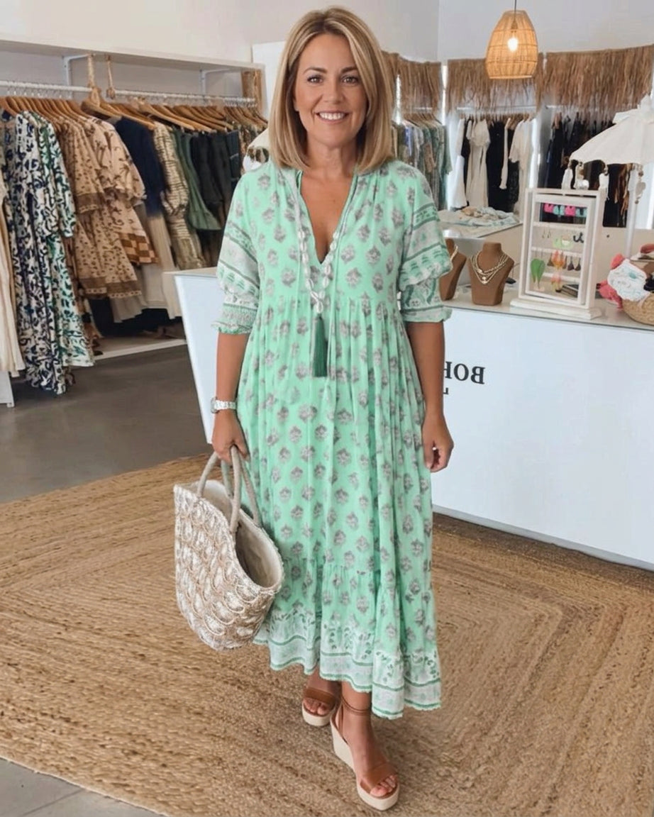 Halcyon - Bohemian Dress - Green