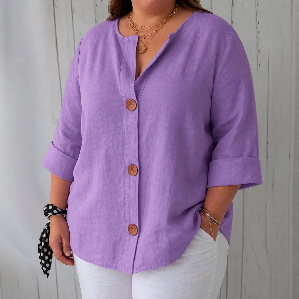 Harper | Lightweight Blouse - Purple