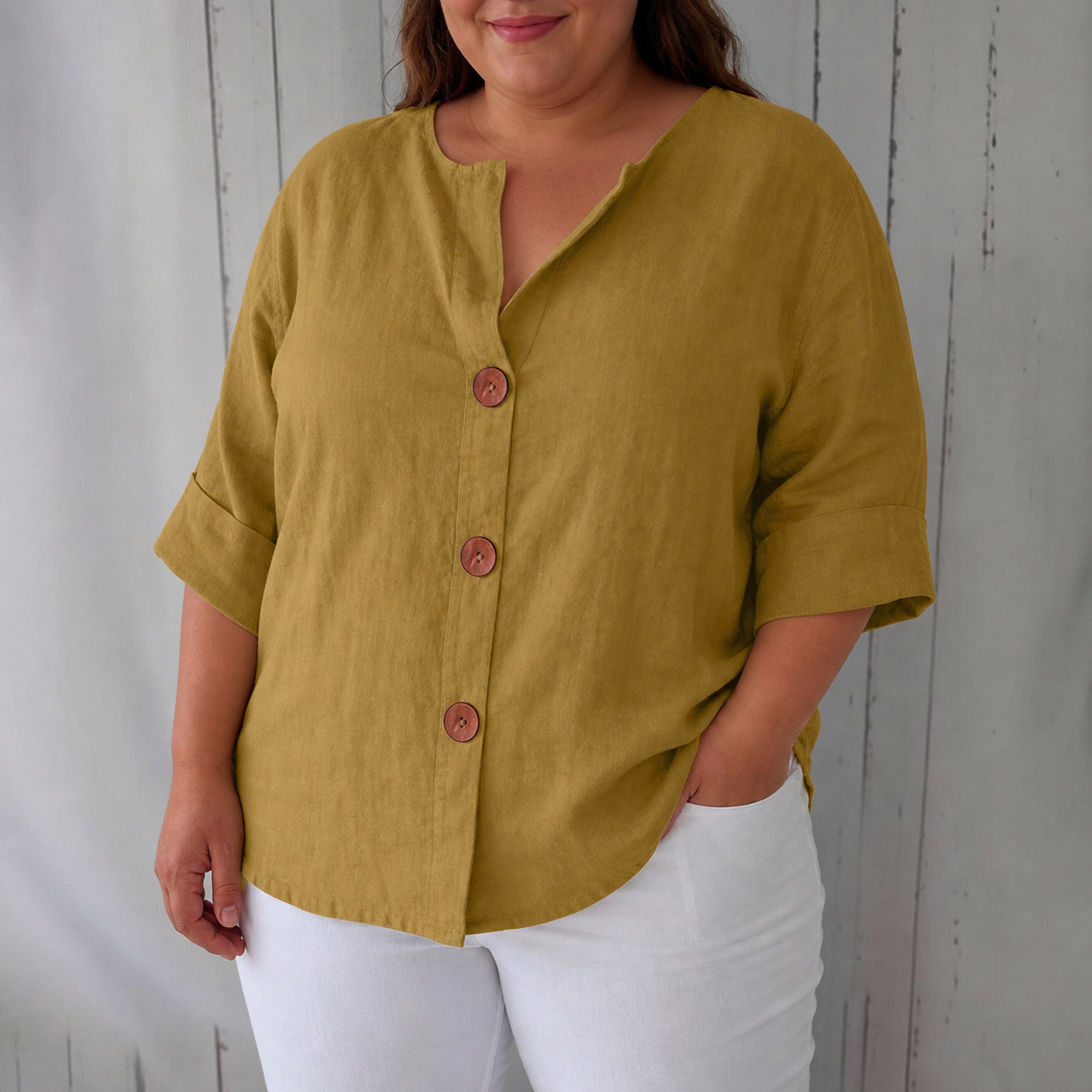 Harper | Lightweight Blouse - Yellow