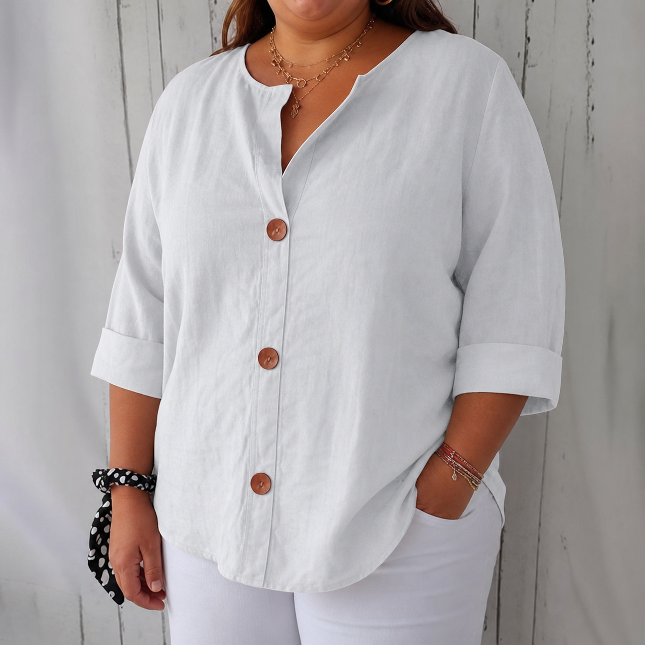Harper | Lightweight Blouse - White