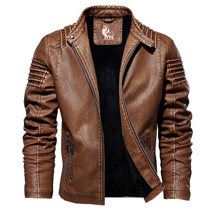 Kingdom Leather Jacket Saddle Brown