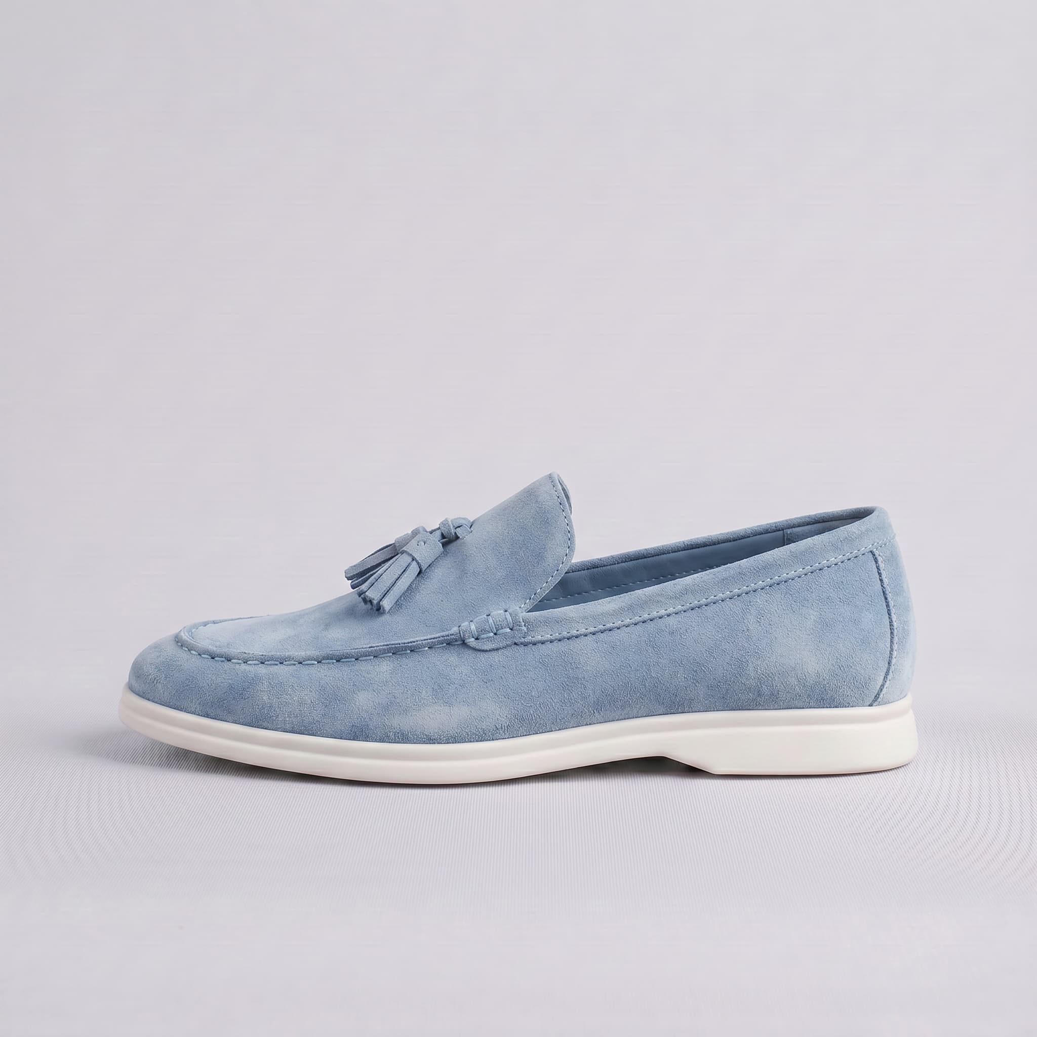 Capri Suede Loafer Powder Blue