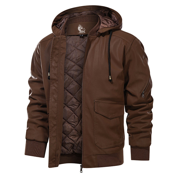 Marziano Leather Jacket Saddle Brown