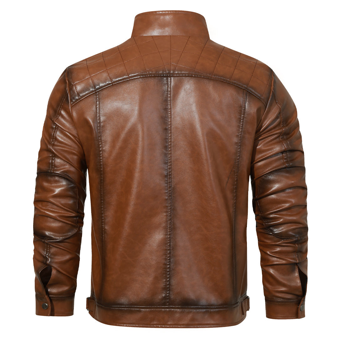Roadster Leather Jacket Sienna
