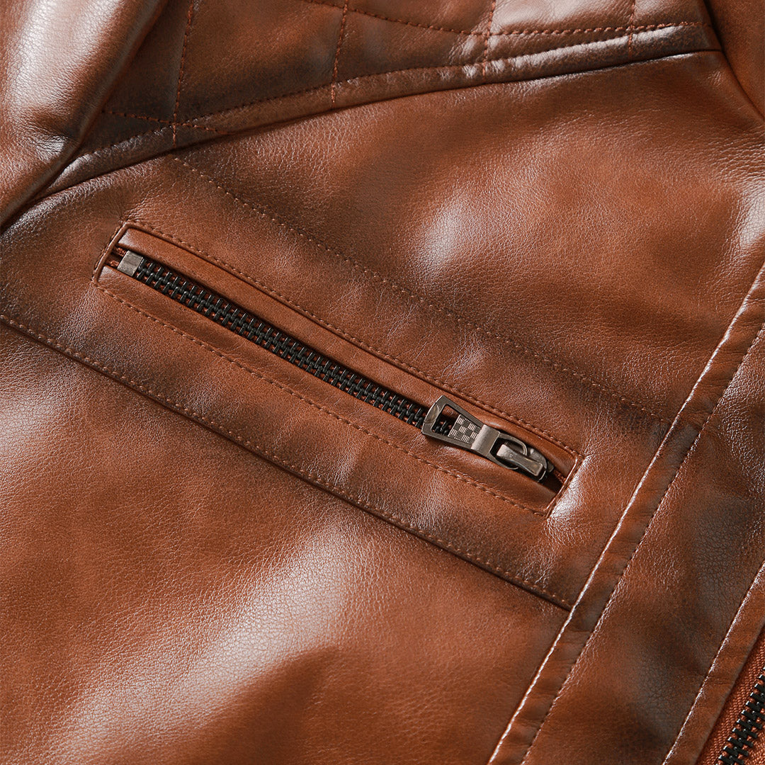 Roadster Leather Jacket Sienna